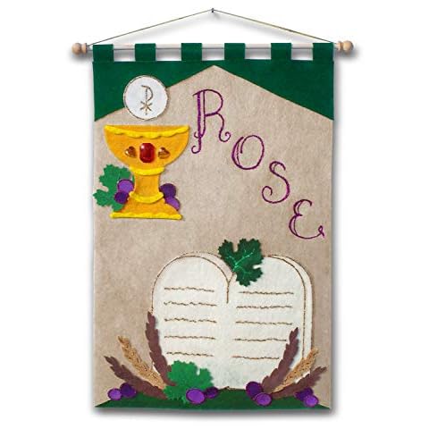 First Communion Banner Kit - 12 x 18 - 10 Commandments Cover