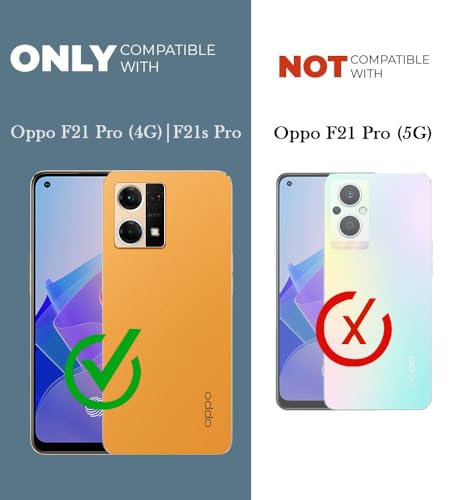 Image of Jkobi Back Cover Case for Oppo F21 Pro 4G | F21s Pro (Polycarbonate Clear Panel with Shockproof | Professional Black)