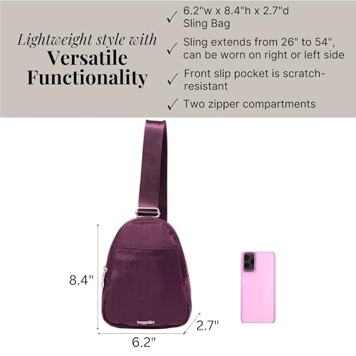Image of Baggallini Double Zip Mini Sling