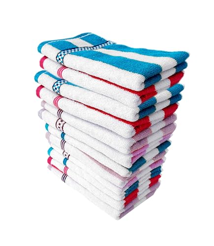 Image of Space Fly Cabana Cotton Hand Towel Soft, 500 GSM, 11 X 17 Inches | Quick Dry, Small Size Travel Friendly Towel for Home & Kitchen Use Hand Towel Set of 1