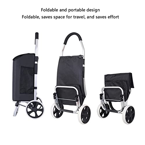 Household Products Utility-einkaufswagen, Zusammenklappbarer Einkaufswagen mit Abnehmbarer Oxford-Einkaufstasche… – Bild 4