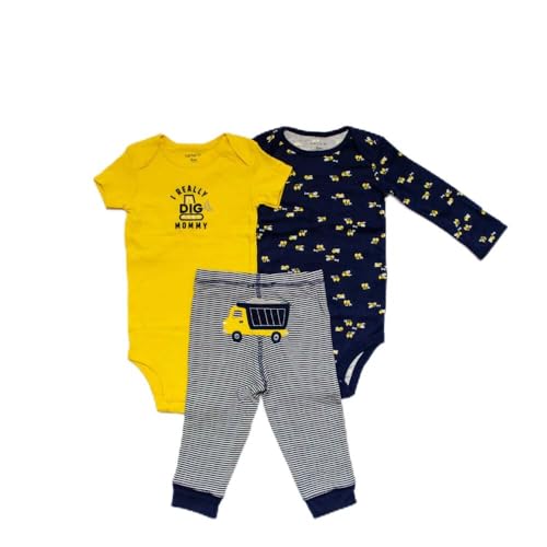 Carter's Baby Boys 3-pc. I Really Dig Mommy Layette Set 12 Months Blue/Yellow/White
