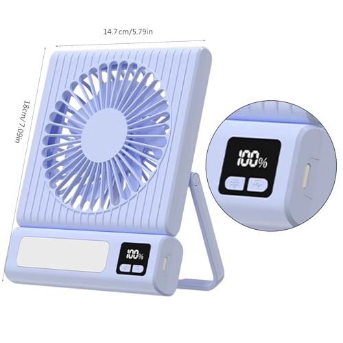 Ventilador de escritorio USB con batería recargable de larga duración y 3 velocidades 3