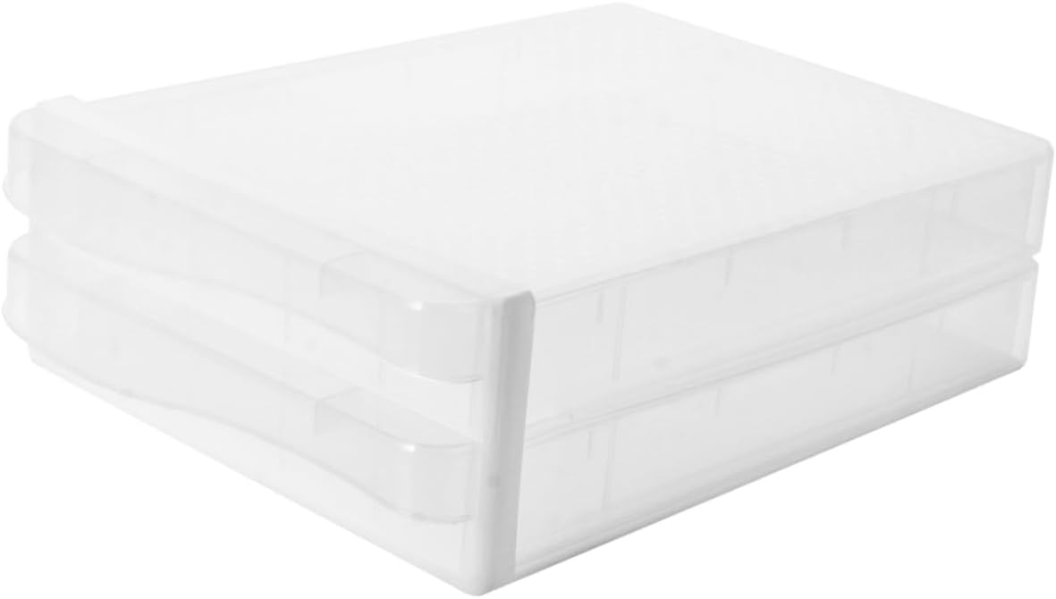 1 Pc Box Egg Carton Drawer Refrigerator Storage Box Covered Egg Holder Portable Fridge Egg Holder Tray Eggs Carrier Bin Egg Rack Clamshell Household Container Box Plastic re-usable (Transparent C