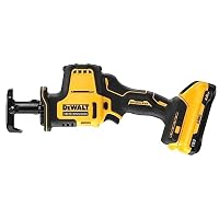Dewalt 18 Volt Akku Kompakt-Säbelsäge DCS369NT (bürstenloser Motor, elektronische Hubzahlregulierung, werkzeugloser Blattwechsel, mit LED-Licht, inkl. TSTAK-Box II, Lieferung ohne Akku und Ladegerät) – Ansicht 3