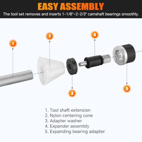weyleity Engine Cam Bearing Removal and Installation Tool Set with 1-1/8 to 2-2/3 Inch Adapters by weyleity - Used condition - Image 3