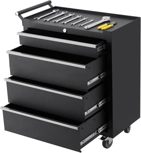 Garvee Rolling Tool Chest with 4 Drawers and Lock