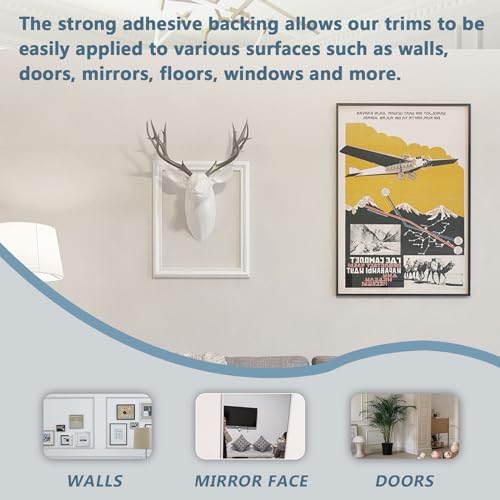 kingsea Flexibler Formstreifen, selbstklebend, 3 m, für Wände, Spiegel, Küchenschränke