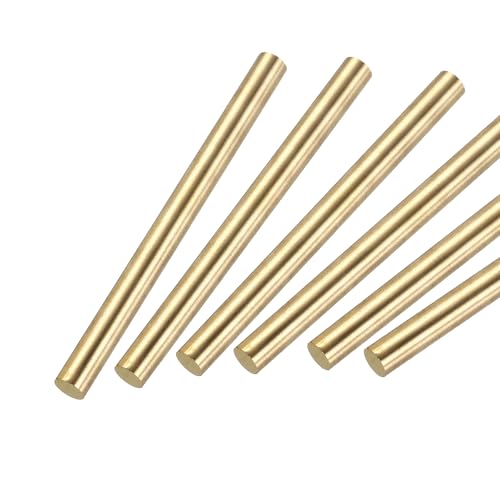 Tiges en laiton 8mm x 100mm barre ronde pleine pour bricolage avion et maquette