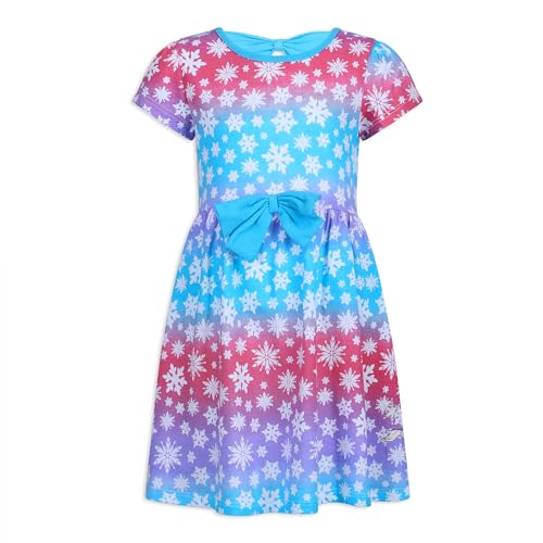 Disney girls 2 Pack Frozen Elsa Dresses Disney Girl's 2-Pack Frozen Short Sleeve Dress Set, Knee Length (pack of 2)