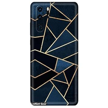 Gadget Gear Vinyl Skin Back Sticker Polygon Marble Dark Blue (89) Mobile Skin Compatible with Huawei P30 Pro (Only Back Panel Coverage Sticker)