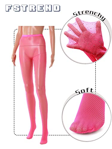 Image of Fstrend Women's Tights Pantyhose Stocking Sparkly Rhinestone Fishnet Crystal Sexy High Waist Thigh High Stockings Black