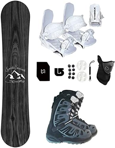 Symbolic Knotty Snowboard & Bindings & Boots & Leash & Stomp Pad & Face Gaiter Complete Package