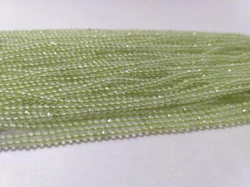 Prehnite Faceted Rondelle Perles 2mm fines et régulières pour éviter les fils bloqués
