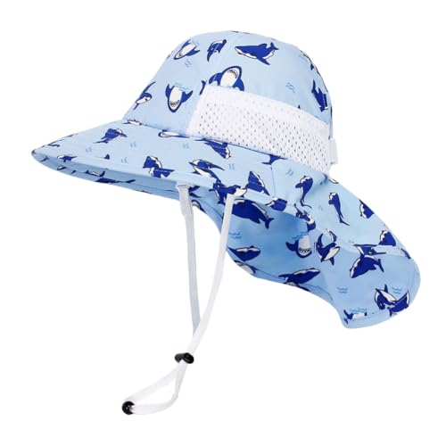 Toddler Sun Hat for Baby Kids Summer UPF 50+ Sun Protection Beach Hats for Boys Girls Wide Brim Outdoor Play Hat