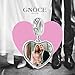 GNOCE Personalized Photo Engravable Name Heart Pendant Dangle Charm, S925 Sterling Silver Dangle Charm Fit Bracelet/Necklace for Women Wife/Jewelry Gift