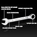 Qnkaa 24pcs Ratcheting Wrench Set with Rollup Pouches Metric (8mm to 19mm) & SAE (1/4