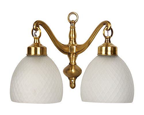 Fos LightingClassic Downward Frosted Diamond Glass Double Wall Light