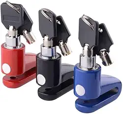 Trava de Disco Antifurto para Moto e Bicicleta em Alumínio – Segurança Compacta com Chave, Proteção Contra Roubo e Bloqueio Universal de Freio