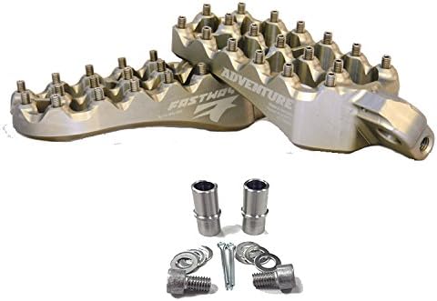 Fastway ADVENTURE Footpeg Kit - SILVER - Compatible/Replacement for Yamaha WR250F WR450F YZ250F YZ450F - 2010-on 22-3-ADVCLS|22-3-0131S