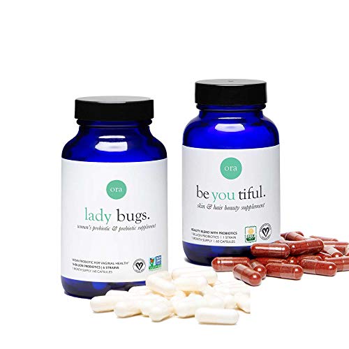 Ora Organic Prebiotics and Probiotics for Women & B Vitamins Bundle - Organic, Vegan Ingredients Support Gut Health, Hair, Skin, and Nails