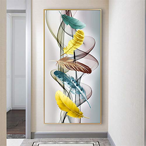 Peinture diamant plume abstraite pour évacuer le stress et décorer sa chambre d'adulte