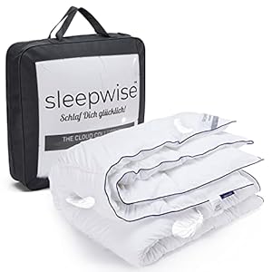 Sleepwise Bettdecke 155×200 Warme Winter Bettdecke, ÖKO-TEX Zertifiziert, Allergiker, Atmungsaktive Schlafdecke, Weiche Kuschelige Fluffige Steppdecke, Duvet, Dicke Bettdecke