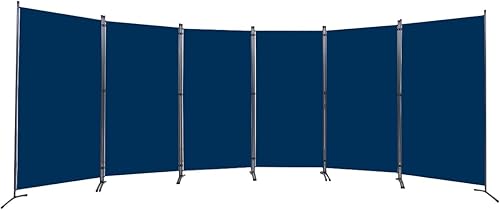 Miniatura 23 de Divisor de habitación, 4 paneles plegables de privacidad con pies más anchos, separador de habitación portátil de 6 pies para separador de