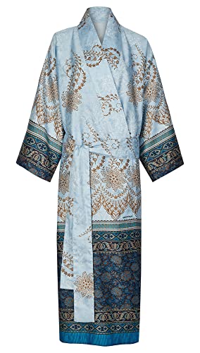 Bassetti Kimono Oristano B1 aus Baumwoll-Satin in der Farbe Blau, Größe: L-XL, 9324076 Cover