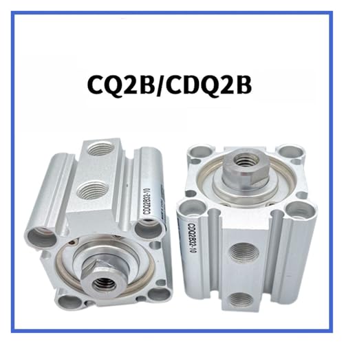 Cilindros neumáticos compactos CQ2B con carrera corta y diseño de doble efecto de aluminio 5