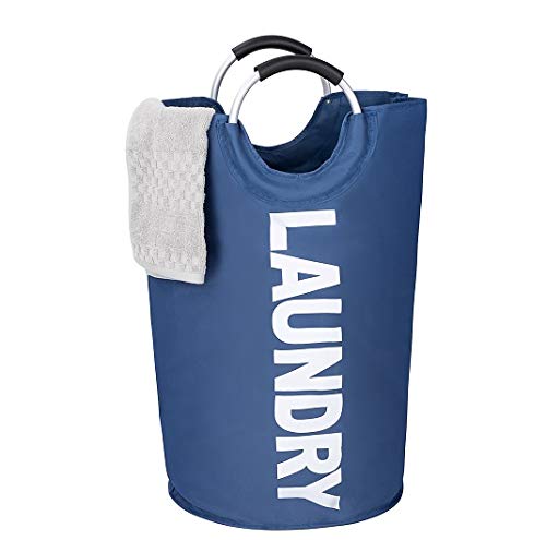 Large Laundry Hamper, 82l, Collapsible Fabric, Durable, Waterproof for Bathroom, Bedroom, Dormitory, for Kids Room Toy Storage. (Blue). Nice Price!