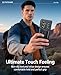 FNTCASE for Samsung Galaxy S25-FE Case: Military Grade Drop Proof Protection Mobile Cover with Kickstand | Matte Textured Rugged Shockproof TPU | Protective Sturdy Phone Case Black