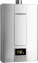 LORENZETTI Aquecedor de Água a Gás LZ 1600 DE-I GN Digital 15 L/Min, INOX
