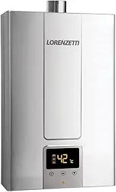 LORENZETTI Aquecedor de Água a Gás LZ 1600 DE-I GN Digital 15 L/Min, INOX