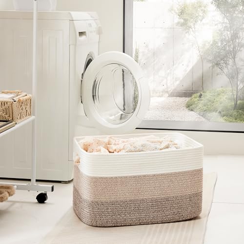 Artfeel Blanket Basket,Rectangle Woven Baskets For Storage,65L Laundry Basket For Decorative Nursery Blanket,Toys,Dirty Clothes And Magazine In Shelves,Baby Room,And Living Room thumb #2