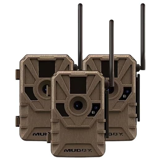 MUDDY Manifest 3.0 Cellular Trail Camera 3-Pack – High-Resolution Hunting Game Cameras