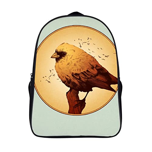 Sac à dos de voyage motif oiseau pour adolescent et enfant