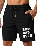 9 Inch Men Swim Trunk Board Short with Mesh Father Dad Happy...