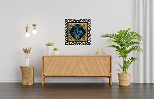 Image of Casa Rica Photo Frame Painting Wall Hanging home decoration for Wall, Living /Bed Room, Lobby(12inch x12inch) Laser Cut(Multicolor) (Lohe Qurani)