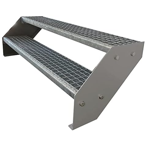 Kaminbau Mierzwa Escalera de Acero Galvanizado 2 Pasos Cover