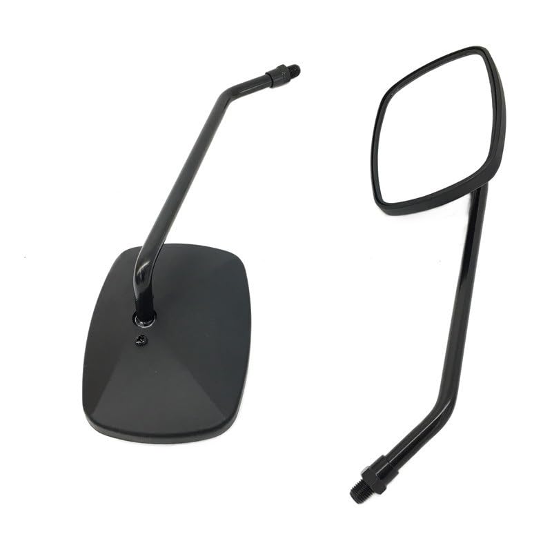 Espejos retrovisores moto universal M10 cuadrado accesorio manillar Kawasaki negro