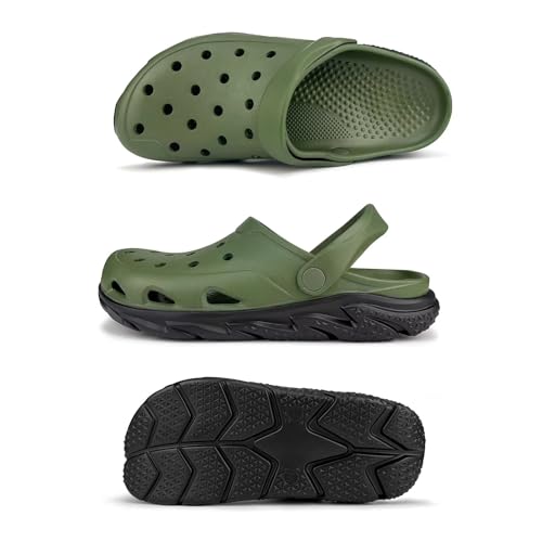 Men and Women's Garden Clogs with Arch Support, Unsex Lightweight Slip on Mule with Doule Color,No Slip Slide Sandle for Outdoor, Beach, Garden, Pool, Indoor2
