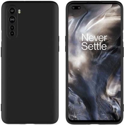 Image of Mobile Back Cover Case for Oneplus Nord (2020 Earlier Model) (Silicone Case|CameraProtection|Black SC1510)