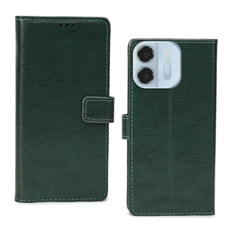Image of amazon basics Ai+ Pulse 2 5G Flip Cover | Card Pockets Wallet & Stand | Flip Cover for Ai+ Pulse 2 5G (Green)