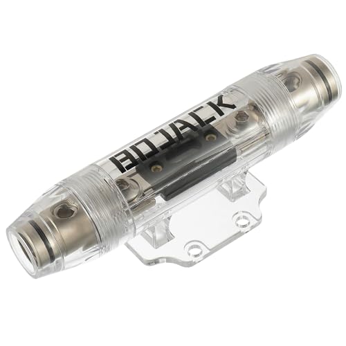 BOJACK 300A In-Line ANL Fuse Holder with 300 Amp Fuse Secure In-Line Installation for 0/2/4 AWG Wires Durable Nickel-Plated Design for Maximum Protection