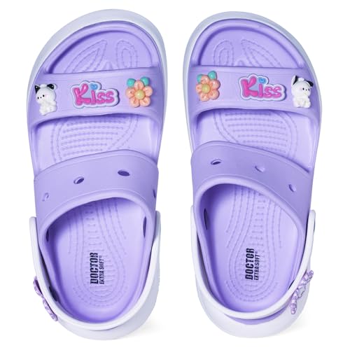 Image of DOCTOR EXTRA SOFT Women's Classic & Premium Casual Clogs /Sandals with Cute Charms for Adult | Comfortable & LightWeight| Stylish & Anti-Skid | Waterproof Everyday Cushion Slippers Girls /Ladies D-554