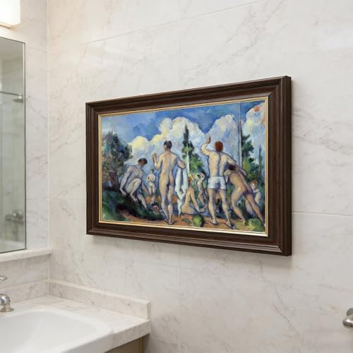 Tableau Bathers by Paul Cezanne, impression toile haute définition 40x61cm - 5