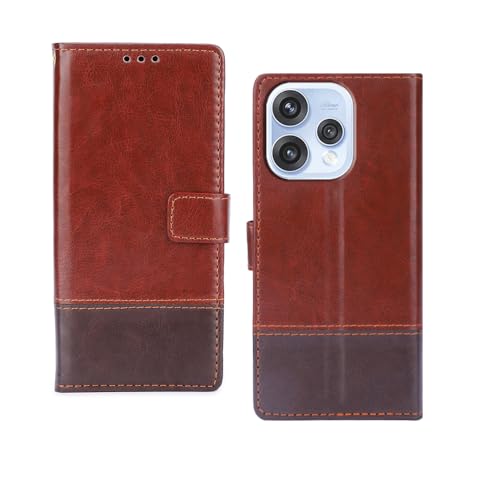 Image of amazon basics Oppo Reno 15 5G Flip Cover | Card Pockets Wallet & Stand | Flip Cover for Oppo Reno 15 5G (Tan and Coffee)