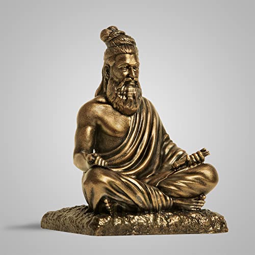 Image of SILAII Thiruvalluvar Sculpture - 5 Inch, Antique Bronze Colour