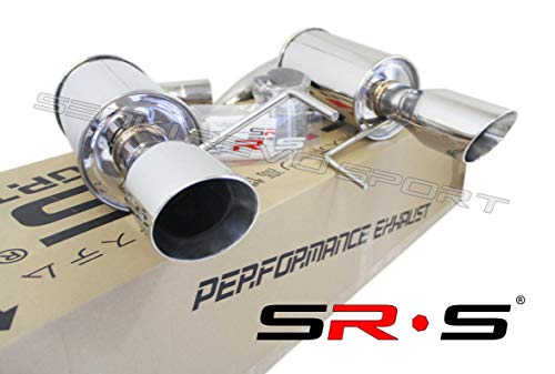 SRS Stainless Axle back Exhaust Compatible/Replacement FOR 2015-2017 Mustang GT 5.0L V8 4" TIPS